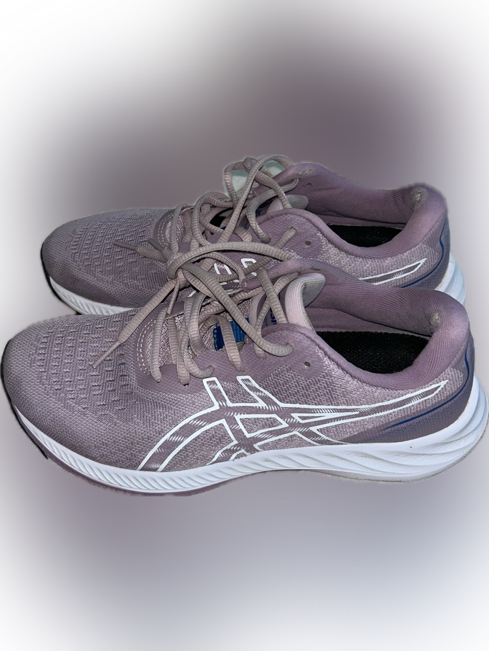 ASICS Lavender Sneakers with Blue Accents